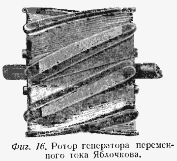 Ротор генератора переменного тока Яблочкова